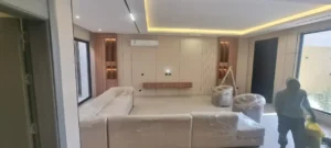 ديكور صالات جلوس مع التلفاز في جده